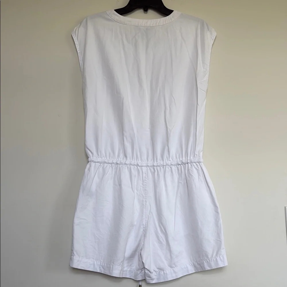 LRL Lauren Jeans Co.White Button-Up Romper